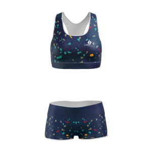 Conjunto de Shorts Deportivos de Yoga OEM ODM Personalizados, Cintura Media, Ligeros, Sin Costuras, Ecológicos, Elásticos en Cuatro Direcciones, para Gimnasio - Product Image 2