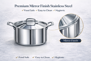 Casserole classique haut de gamme en acier inoxydable triple couche avec couvercle en verre, durable, argentée, avec poignées latérales, 26 cm - Product Image 5