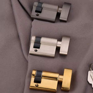 Specification Grade 60mm Half Brass Profile Cylinder Polished Gold Finish Mechanical Lock Commercial Office Casework - Product Image 2