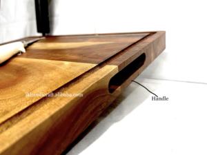 Meilleure Vente Planche à Découper et à Servir en Bois Faite à la Main, Écologique, Double Face, Légère, Compatible Lave-Vaisselle, Idéale pour Fromages et Biscuits - Product Image 2