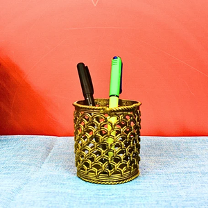 Mirror Polished Brass Pencil Holder Round Royal <b>Crafts</b> <b>Wire</b> Designer Promotional Pen and Color Marker Holder - Product Image 5