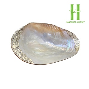 Plateau en nacre de luxe de meilleure qualité avec plaque de chargeur de bord en laiton centres de Table de mariage décorations de Table décoration de la maison - Product Image 4