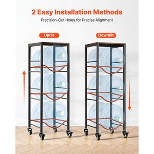 Heavy Duty 4-Tier <b>Water</b> Jug Holder for 3 & <b>5</b> <b>Gallon</b> <b>Bottles</b> Storage Rack Organizer Shelf - Product Image 4