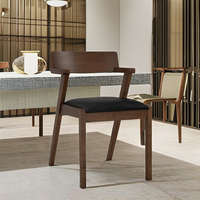 Silla de Comedor con Estructura de Madera de Haya, Asiento de Vinilo, Estilo Moderno Minimalista de Mediados de Siglo, Respaldo Duradero, Muebles para el Hogar, Oficina o Apartamento