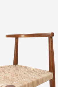 Wholesale Handcrafted Solid Wood Dining Chair | Mid-Century Modern Wicker Rattan Spine Chair for Restaurant Cafe Home Furniture - Product Image 4