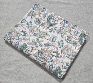 Soft Breathable <b>Block</b> Printed Cotton Fabric Eco Friendly Reusable Floral Custom <b>Print</b> <b>Block</b> <b>print</b> Fabric Bulk Order Supplier - Product Image 2