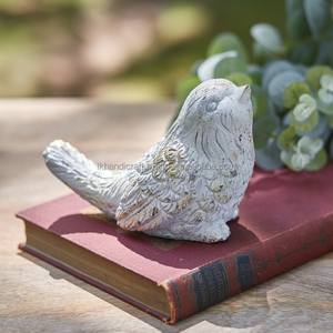 Personalizado de lujo envejecido rústico hierro fundido gorjeo pájaro conejo tendencia baja granja jardín ornamento para decoración del hogar Escritorio - Product Image 1