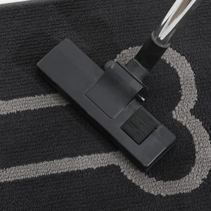 Alfombra de Baño Rectangular Negra de Chenilla con Diseño de Huesos, Base Antideslizante de Goma, Diseño Innovador con Mechones, para Uso Doméstico - Product Image 3