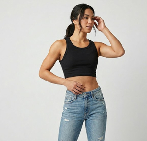 Women Knitted Solid Color Halter Neck Crop Tank <b>Top</b> Casual Style Green - Product Image 1