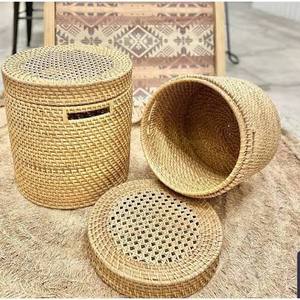 Natural Woven Rattan <b>Storage</b> <b>Baskets</b> Rectangular Shelf Organizer Bins Closet Toy Organizer <b>Basket</b> Factory - Macy - Product Image 4