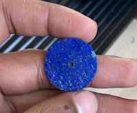 Esfera Plana de Lapislázuli Azul Natural de 28.5mm, Accesorios de Reloj de Piedras Preciosas de Excelente Calidad, Orificio Central de 2mm, Sin Perforación