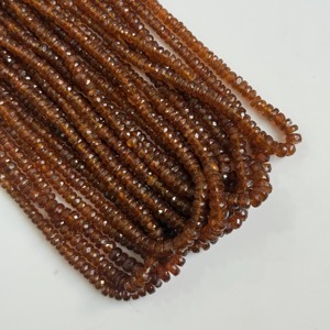 Natural Orange Kyanite Faceted Rondelle Gemstone Beads Strand Loose Kyanite Beads For Jewelry Making Wholesale Price Bulk - Product Image 1