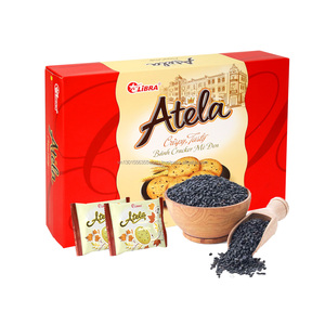 Craquelins croustillants au sésame appétissants 342G Boîte de sachets au goût sucré - Product Image 5