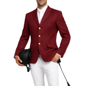 Chaqueta de Equitación Premium Color Borgoña - Blazer para Montar a Caballo con Botones Dorados - Ropa Deportiva de Alto Rendimiento - Product Image 5