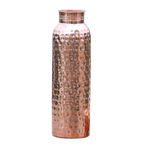 Botella de Agua de Cobre 100% Puro al por Mayor, Diseño Martillado, Antiderrames, Ayurvédica, para Yoga, Bienestar y Deportes, Ecológica - Product Image 2