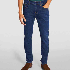 Pantalones vaqueros rasgados de estilo urbano para hombre, pantalones vaqueros holgados de algodón, pantalones largos informales - Product Image 5