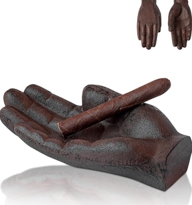 Hand Shape Square Aluminum Cigar Ashtray Creative Hand Design Smokeless Cigar Holder Durable Heat Resistant Premium Decorative - Product Image 3