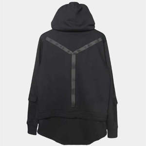 Sweat à capuche Techwear tactique pour homme, noir, streetwear, cyberpunk, hip hop, surdimensionné, avec poche cargo, sweat à capuche urbain, haut utilitaire - Product Image 2