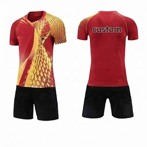 Camiseta de fútbol personalizada para hombre, transpirable, 100% poliéster, malla antibacteriana, anti-UV, cuello redondo, manga corta, ropa deportiva para adultos. - Product Image 1