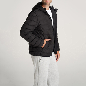 High Quality <b>Lightweight</b> Breathable Winter Puffer <b>Jacket</b> for <b>Men</b> Custom Bubble Hooded Collar Pocket High Street Style Available - Product Image 5