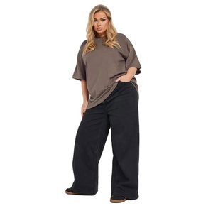 เสื้อทีเชิ้ตสีพื้นสำหรับผู้หญิงเสื้อยืดผ้าคุณภาพสูงสวมใส่สบายดีไซน์แบบปรับแต่งได้เสื้อยืดผ้าคุณภาพดีที่สุดเหมาะสำหรับสวมใส่ในชีวิตประจำวัน - Product Image 3