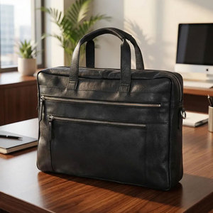 Sacs pour ordinateur portable en cuir véritable 100 % authentique, imperméables et légers, multi-poches, au prix le plus bas - Product Image 1