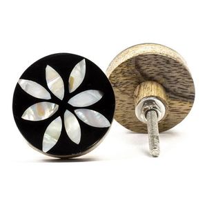 Modern Design MOP Inlay KNOBS MOP Drawer Knobs Cabinet Knobs Mother Of Pearl Knobs Resin Knobs At <b>low</b> wholesale Price - Product Image 4