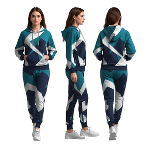 Conjunto Deportivo Evos para Mujer, Chaqueta Ligera con Capucha y Cierre, Pantalones Deportivos con Cintura Elástica, Ropa Deportiva Transpirable de Poliéster para Verano - Product Image 2