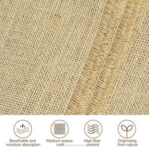 Rouleau de toile de jute 100 % naturelle et écologique, 64 pouces x 100 pieds, pour jardin, enroulement d'arbres, usage polyvalent, jute haute densité 300 g/m² - Product Image 6