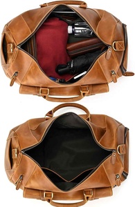 Sac de voyage et de sport unisexe ROYAL en cuir véritable de qualité supérieure, écologique, robuste, grand format, avec fermeture éclair, à prix abordable - Product Image 3