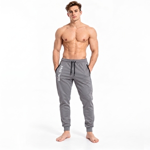 Pantalon de jogging pour homme avec cordon de serrage à la taille, bas resserré, imprimé lettres, pour la gym, l'entraînement et le sport - Product Image 2