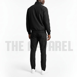 Custom Logo <b>Zip</b> <b>up</b> Nylon <b>Jacket</b> and Pants 2 Piece Set Polyester Tracksuits Patchwork Premium Nylon Windbreaker Sweat Suits Set - Product Image 2