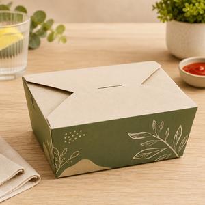 Boîte d'expédition rectangulaire personnalisable en carton avec motif poisson, emballage alimentaire écologique, impression offset quadricolore - Product Image 2