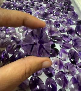 Pierre de cristal d'améthyste naturelle non taillée, brute et roulée, pierre précieuse violette pour la fabrication de bijoux et bracelets DIY - Product Image 4