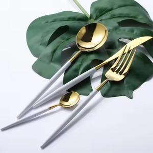 Modern Kitchen <b>Table</b> Metal Cutlery Set Serving <b>Spoon</b> Fork Combo Ideal for Stylish Food Service - Product Image 3