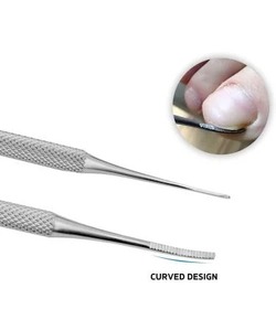 Lime à ongles double face pour ongles incarnés, outils de pédicure en acier inoxydable, repousse-cuticules pour manucure - Product Image 1