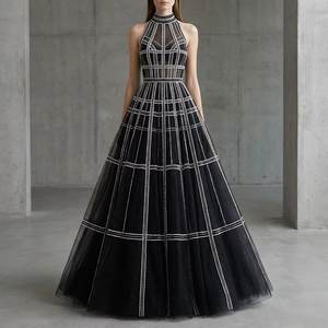 Fabricante de Vestidos de Novia de Lujo con Cuentas de Perlas, Vestido de Novia de Cuello Alto al por Mayor, Suministro de Fábrica OEM Personalizado - Product Image 2