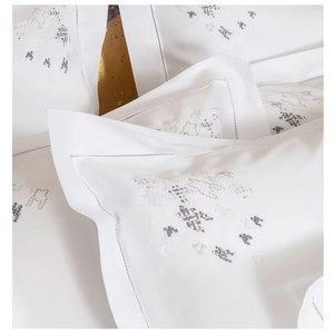 Custom Embroidery Dot Geometric Pattern 100% Cotton 180TC Duvet Cover Sets European-American Style Home Bedding Machine Washable - Product Image 2