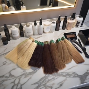 Extensiones de cabello indio sin trama de Color Natural 100%, cabello humano de onda profunda a granel para trenzar - Product Image 2