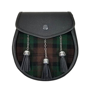 Wholesale High Quality Scottish Highland Tartan Kilt Sporran Genuine Leather 3 Tassels Semi Dress Sporran with <b>Chain</b> <b>Belt</b> - Product Image 1