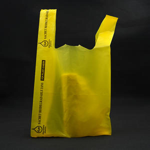 Sac de t-shirt de livraison écologique réutilisable imprimé sur mesure en gros sac à provisions roll-on en vrac recyclé fabricant direct - Product Image 2