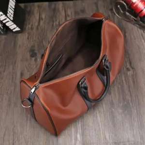 Bolsos de viaje de cuero de búfalo auténtico para hombres y mujeres, ideales para picnics, con el último diseño de moda, bolsos de viaje de cuero a la venta. - Product Image 2