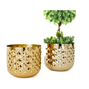 Maceta Metálica Royal Premium para Interiores, Contenedor Decorativo para Plantas y Flores, para Sala de Estar, Jardín, Balcón - Product Image 6