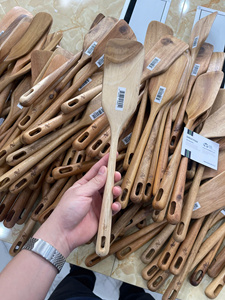 HOT SELLING Wooden Spoons <b>Set</b> - Long Handle Cooking Utensils for Stirring, Serving and More - OEM Available - Product Image 5