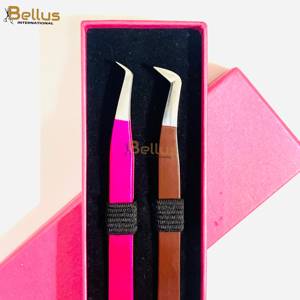 Bellus International Luxury Durable Stainless Steel Smooth Tip Lash Tweezers 45 90 Russian Volume Eyelash Extension <b>Tool</b> Custom - Product Image 5