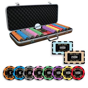 Juego de Fichas de Póker Axiom de 300/500 Piezas con 10/20 Placas de 40/45/50 mm, Fichas de Cerámica de 10/14/17 g, Bandeja Incluida - Product Image 2