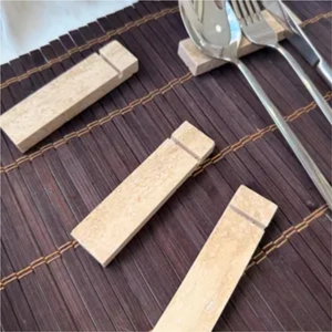 Elegante Soporte de Piedra Natural para Cubiertos de Mármol de Lujo, para Cuchillos, Cucharas, Tenedores y Palillos, Ideal para Decoración de Hoteles, Restaurantes y Bodas - Product Image 1