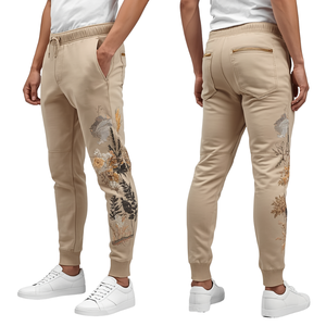 Fashion Forward Men's Jogger <b>Pants</b> with Terrain Embroidery Details Relaxed Athletic Fit and Premium Casual Styling - Product Image 1