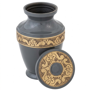 Urnas de Cremación para Adultos de Latón Acabado en Color Púrpura, Duraderas, Doradas con Bandas Grabadas, Capacidad de 200 Pulgadas Cúbicas, Diseño Personalizable - Product Image 4