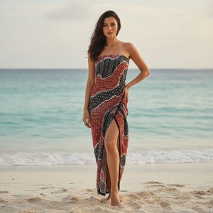 Batik Beach Sarong Women Lightweight Summer Pareo Wrap <b>Skirt</b> Indonesian Traditional Batik Motif <b>Bikini</b> Cover Up Swimwear Fabric - Product Image 4